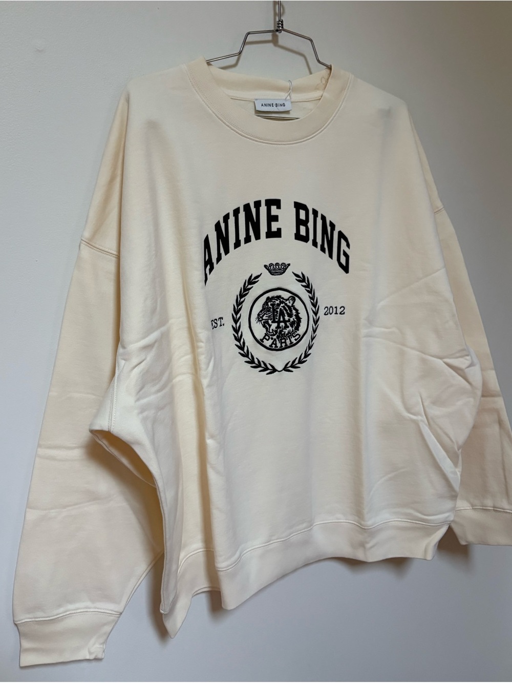 NWT Anine Bing Miles Collegiate Sweatshirt Size Large - Picture 4 of 16